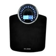 thumbnail image 1 of EILISON Highly Advance 2-in-1 Digital & Analog Weighing Scale for Body Weight-400lbs, 4 High Precison GX Sensor Accurate, Thick Tempered Glass, Extra Large Display(Black), 1 of 7