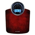 thumbnail image 1 of EILISON Highly Advance 2-in-1 Digital & Analog Weighing Scale for Body Weight-400lbs, 4 High Precison GX Sensor Accurate, Thick Tempered Glass, Extra Large Display(Red), 1 of 7