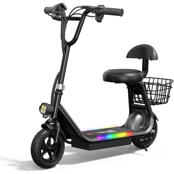 EILLEO EB008 Electric Scooter with Seat for Adult, 36V Electric Scooter for Adults 372W Motor, 6 Mile Range, 11.18 mph, Dual Brakes, 8"Tires, e Scooters with Seat
