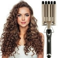 thumbnail image 1 of EILLG New Hair Crimper Iron 5 Barrel Curling Iron Wand, 0.6 Inch Hair Waver Curler Ceramic Tourmaline Hair Styling Tool with Dual Voltage, 1 of 5