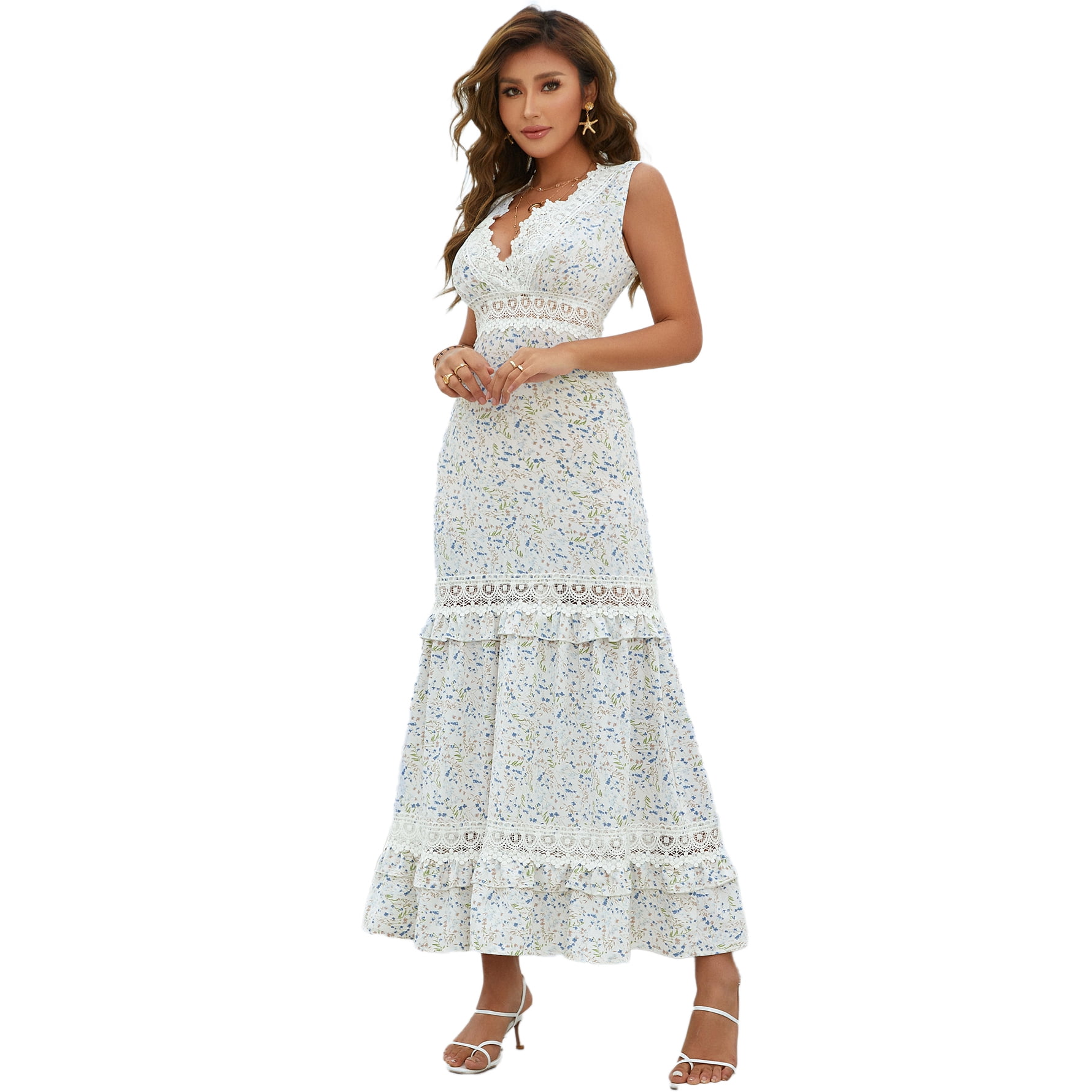 guipure lace trim dress Ivory Guipure Lace Trim main image 0