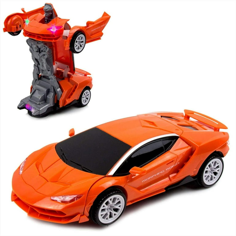 Gesture sensing remote control robot one button transformation car toy shop