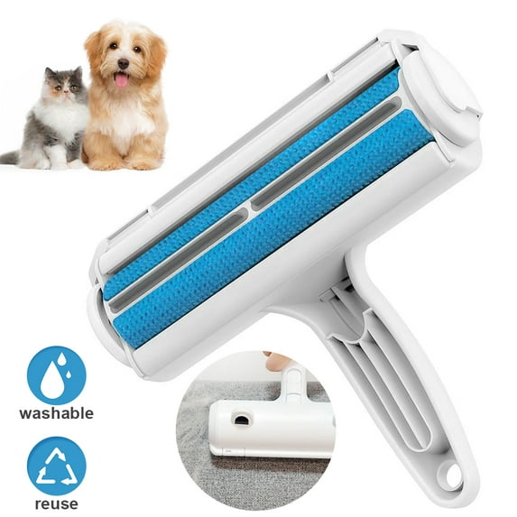 EIMELI 1 PCS Cute Pet Hair Static Electricity Remover For Dog And Cat Roller Type Cleaning Brush Washable And Reusable