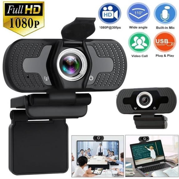 EIMELI HD Auto Focus Webcam, 1080P Video Call Available Streaming Web Camera PC USB Camera with Microphone for PC Mac Laptop Desktop Live Video Calling Conferencing Recording