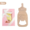 thumbnail image 1 of EIMELI 12 Pack Baby Bottle Opener Baby Shower Party Favor Poppin Bottle Shaped Bottle Opener Baby Shower Return Gifts for Guest Wedding Party Souvenir Kids Birthday Party (Pink), 1 of 6