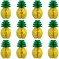 thumbnail image 1 of EIMELI 12PCS Pineapple Honeycomb Centerpieces Tissue Paper Pineapple Table Hanging Decorations for Tropical Luau Hawaiian Jungle Party (8 Inch), 1 of 6