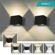 EIMELI 12W LED Up and Down Wall Lamp Aluminum Outdoor Wall Light Waterproof Modern Lighting Nordic Style Indoor Wall Lamp Warm Light, Living Room, Porch, Courtyard, Restaurant