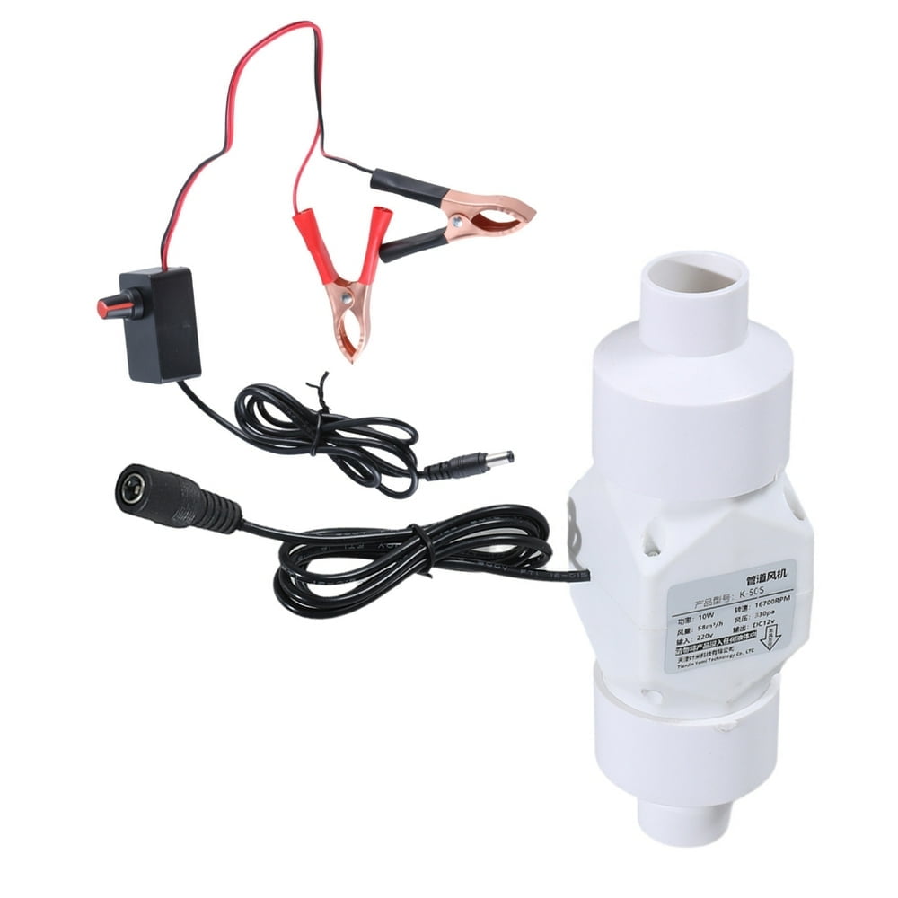 12V Extractor Fan Low Noise Inline Duct Hydroponic Air Blower