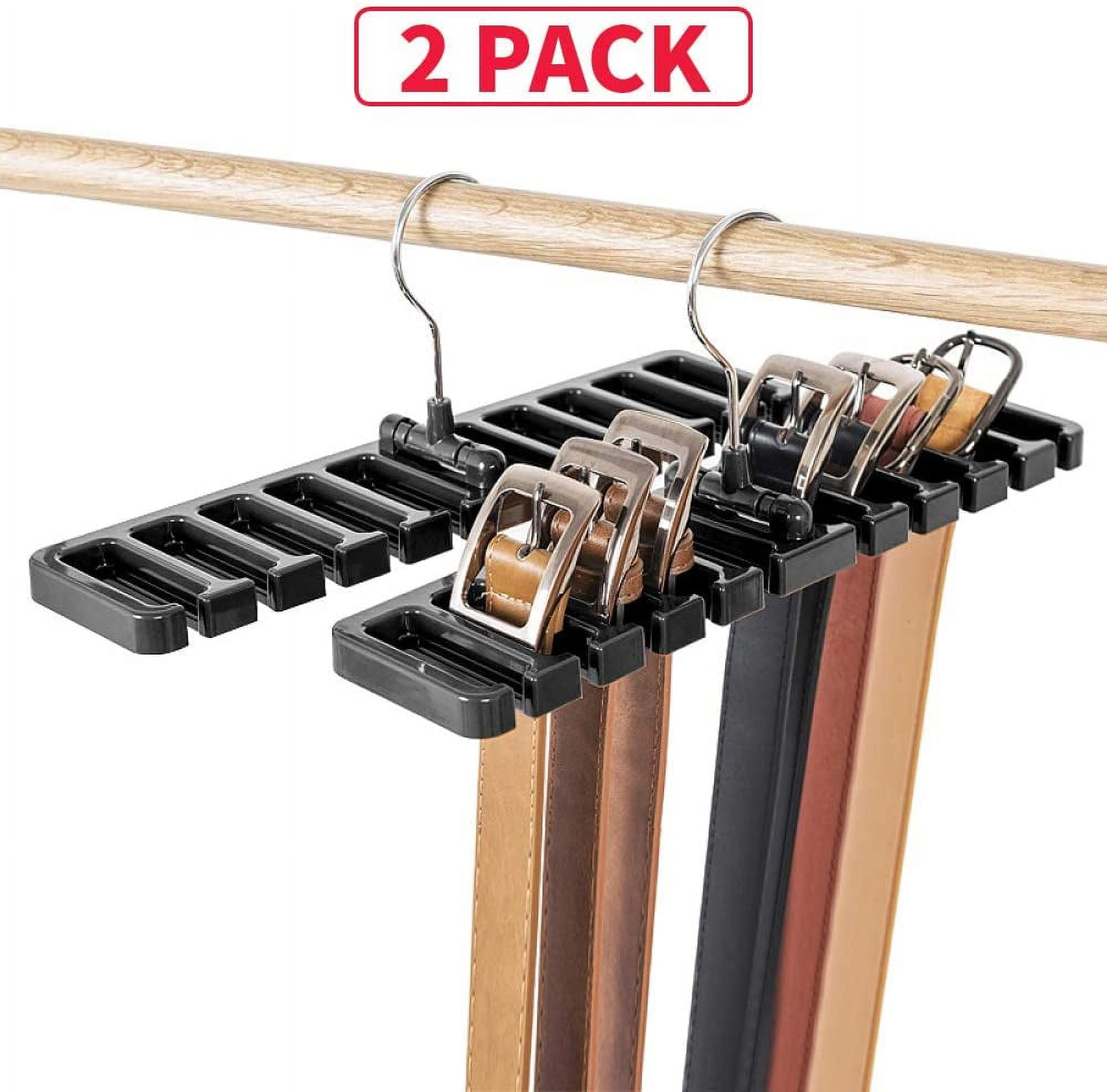 Swivel Tie Rack EIMELI 2 PCS Belts Rack, 360° Swivel Hook for Belts Ties Scarves ...