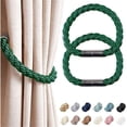 thumbnail image 1 of EIMELI 2 Pack Strong Magnetic Curtain Tiebacks Modern Simple Style Drape Tie Backs Convenient Decorative Weave Rope Curtain Holdbacks for Thin or Thick Home & Office Window Draperies, 1 of 6