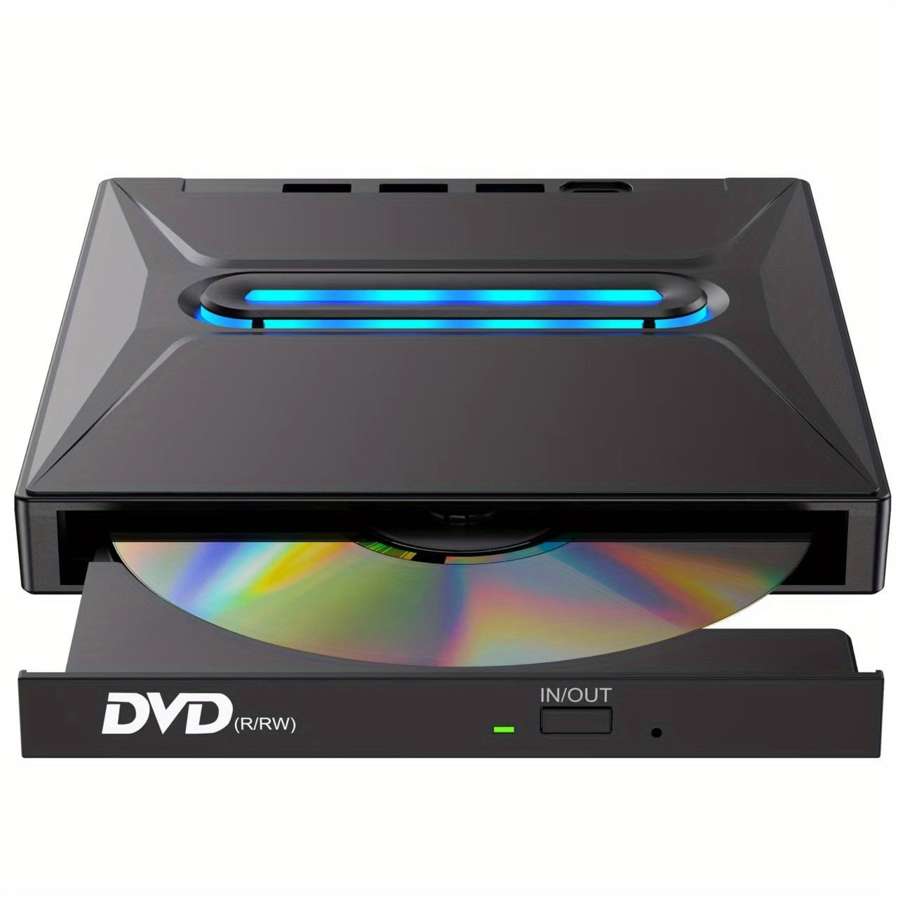 EIMELI 2024 New 3-Port USB 3.0 External CD DVD Drive Portable Typ-C CD ...