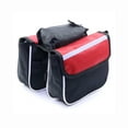 thumbnail image 1 of EIMELI 3 In 1 Riding Bag Bike Double Saddle Shape Bag Rainproof Waterproof Front Frame Tube Mountain Bike Outdoor Bicycle Riding Bag, Red/L, 1 of 5