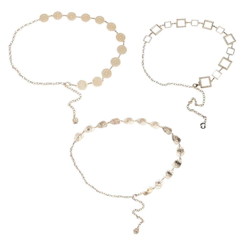 EIMELI 3 Pieces Hollow Circle Decorative Waist Chain Belts  display picture 2