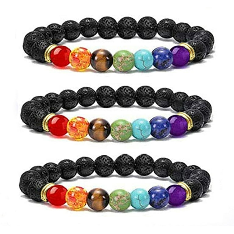  GelConnie 7 Chakra Bracelet 8mm Natural Stone Healing Bracelet  Stress Relief Yoga Beads Anxiety Bracelet Womens Beaded Bracelet: Clothing,  Shoes & Jewelry