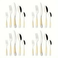 EIMELI 40Piece Luxury Modern Golden Hammered Stainless Steel Flatware