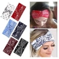 thumbnail image 1 of EIMELI 6 Pcs Button Headbands with Hooks for Mask Ear Saver Women Head Wrap Hair Multicolor Band for Nurse Yoga Sports Workout Halloween Festival Cosplay, 1 of 7