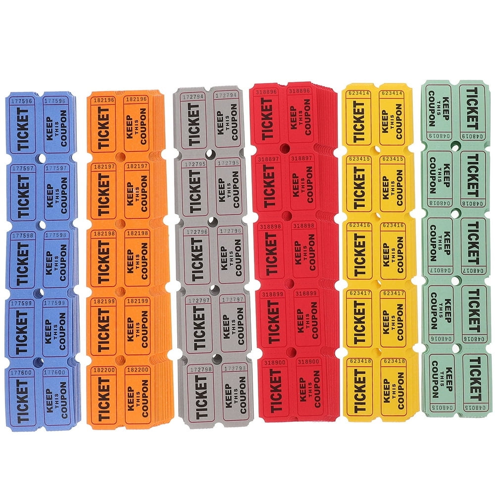 EIMELI 600 Pcs Carnival Raffle Tickets For Festivals Double Roll Raffle ...