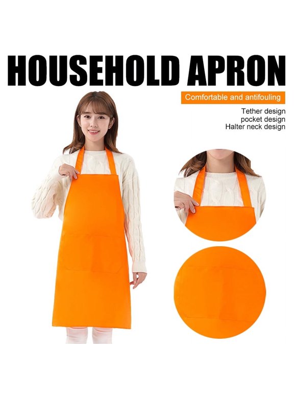 Aprons for Women Waterproof with 2 Pockets Smock Oil Proof Kitchen Cooking Water Resistant Apron Barbecue Baking for Men Chef