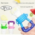 thumbnail image 1 of EIMELI Baby Fruit Feeder Pacifier - Fresh Food Feeder, Infant Fruit Teething Toy for 3-24 Months Toddlers & Kids (Green/Blue/Pink 3 Pack) BPA Free S/M/L, 1 of 9