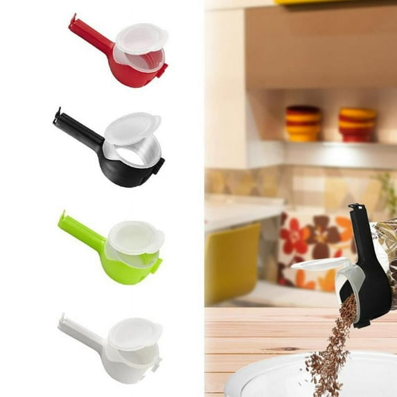 EIMELI Bag Clips for Food, Food Storage Sealing Bag Clips With Spouts, Large Plastic Chip Clips, Pour and Seal Food Snack Bag Clips Sealer, Keep Food Fresh, Great Kitchen Gadgets