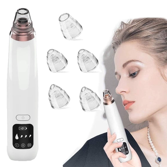 EIMELI Blackhead Remover Pore Vacuum Cleaner - Electric Blackhead Removal Acne Extractor Facial Cleaner Suction Tools Kit USB Rechargeable Blackhead Suction Tool with 5 Changeable Functional Probes