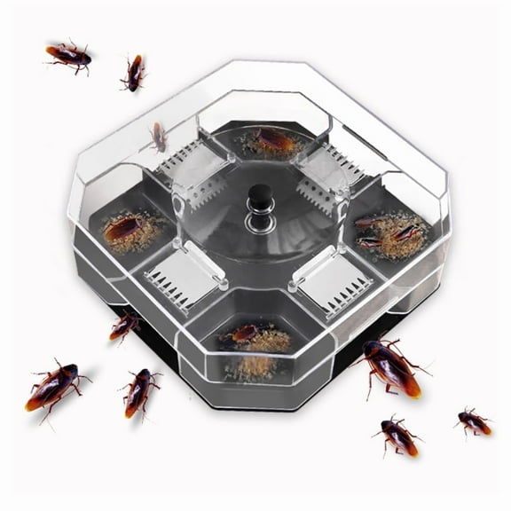 EIMELI Cockroach Trap with Baits Plastic Reusable Non-Toxic Bug Roach Catcher Insect Pest Killer