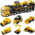 thumbnail image 1 of EIMELI Construction Truck Toy Die-cast Play Vehicle Set with 6Pcs Mini Crane Mixer Dump Excavator Car, 1 of 6