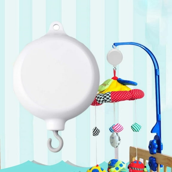 EIMELI Crib Bed Toy, Baby Bedding Battery-Operated Musical Mobile Rotary Music Box Plays 35 Tunes Volume Adjustable (Without Arm),Newborn Hanging Melody Toys for Crib Bed Bassinet Stroller Rail