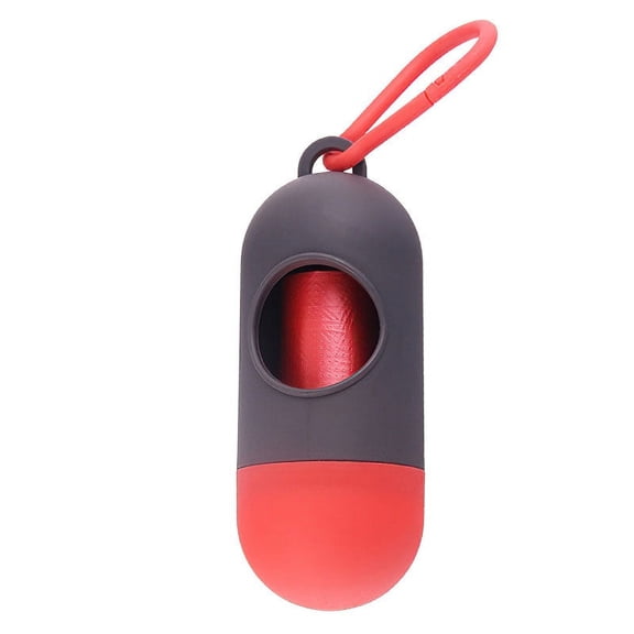 EIMELI Dog Poop Bags with Dispenser and Leash Clip, Guaranteed Leak-Proof, Extra Thick and Strong Poop Bags for Dogs, Dog Waste Bags Made with EPI Technology Gray red