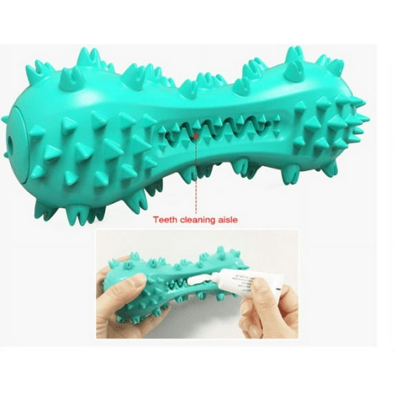 EIMELI Dogs Indestructible Rubber Bone Toys For Aggressive Chewer Durable Tough Squeaky Toothbrush Toy Funny Interactive Pets Toy For Small Medium Large Dog