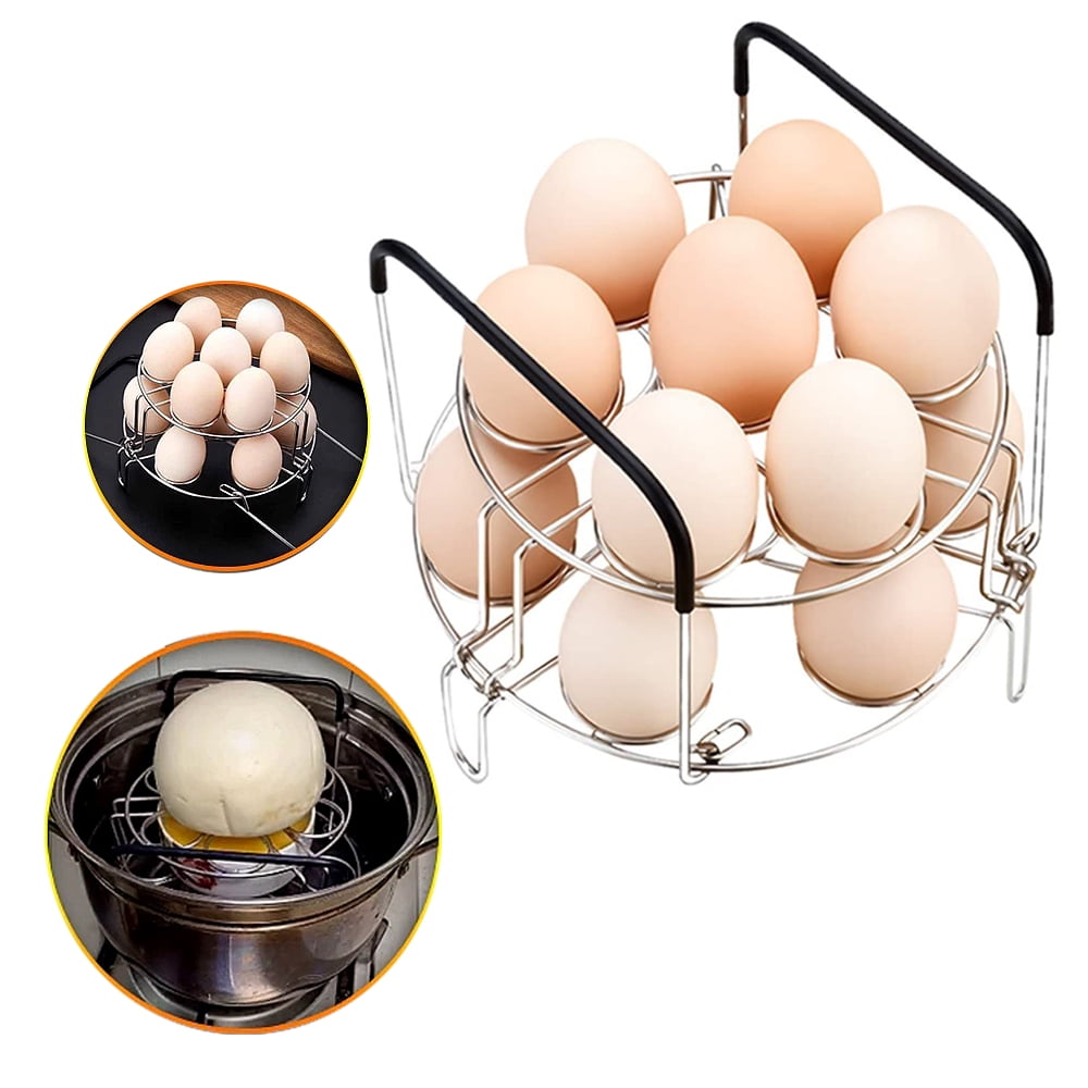 Steam Rack Instant Pot EIMELI Double-layer Foldable Stackable Egg Steamer Rack Trivet with ...