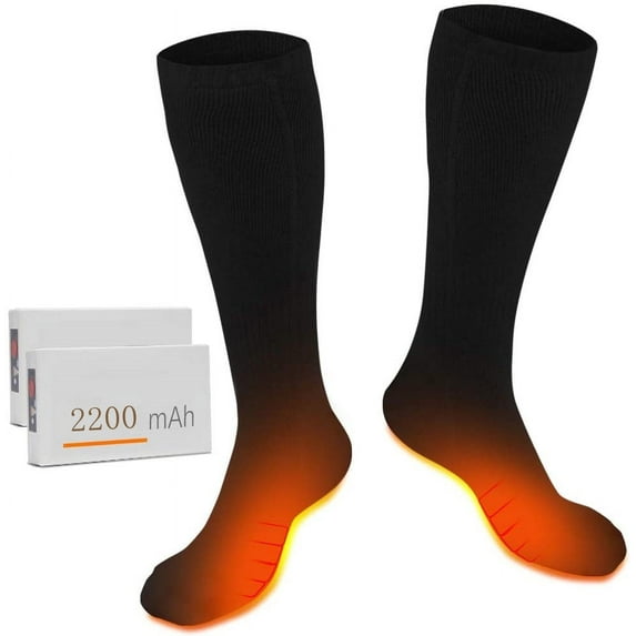 EIMELI Electric Heated Socks Rechargeable Battery Heat Sox Kit for Men Women,Unisex Winter Warm Battery Powered Heating Thermal Stockings,Novelty Sports Outdoor Heated Socks Hunting Foot Warmer