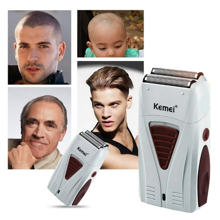 EIMELI Electric Shaver Razor Beard Trimmer Hair Shaving Machine For Man USB Double Net Design Rechargeable Water Wash Shaving and Shaving Head