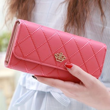 EIMELI Fashionable Argyle Checked Tri-fold Wallet - Spacious Card Holder with Multiple Slots - Perfect Daily Use Purse for Style and Convenience