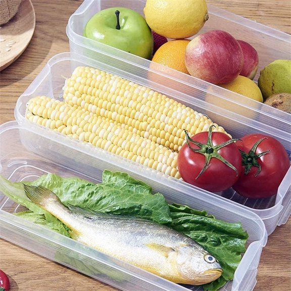EIMELI Food Storage Container,Plastic Food Storage Containers - BPA free, Stackable Food Organizer Keeper for Snack, Vegetables, Meat, Fish, Bacon