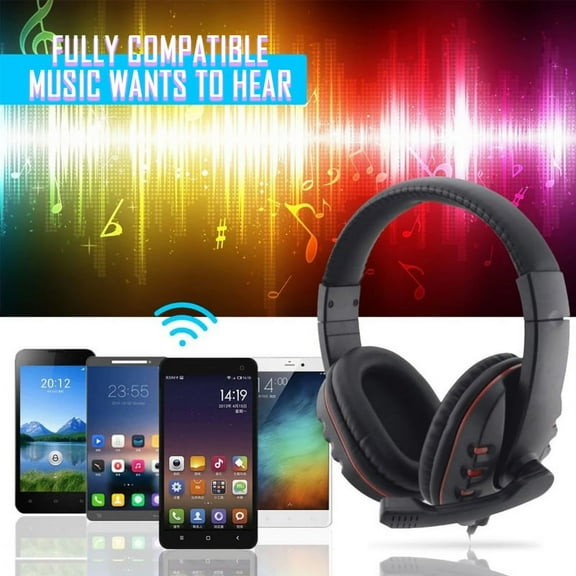 EIMELI Gaming Headset Headphone with Noise Canceling Microphone for PS4, Nintendo Switch Mac, Laptop, Tablet, Computer, Mobile Phones (3.5mm Plug)