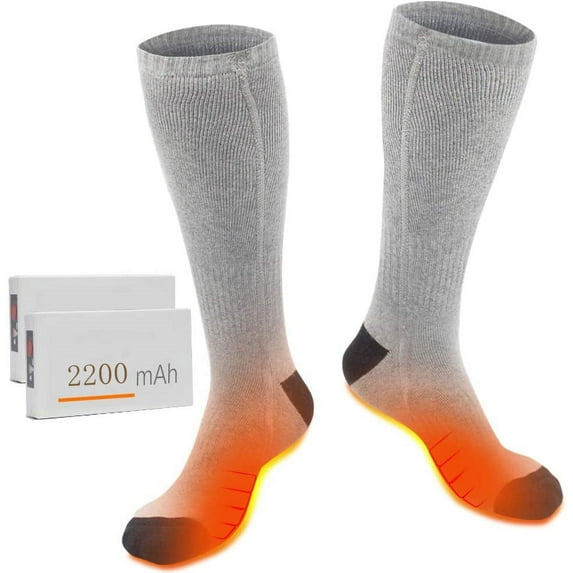 EIMELI Heated Socks for Men/Women - Upgraded Rechargeable Electric Socks with 4500mAh Large Capacity Battery- Up to 16 Hours of Heat, Upgrade Heating Element up to 160℉, 3 Heat Settings