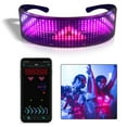 thumbnail image 1 of EIMELI LED Smart Glasses with Bluetooth APP Control, Rechargeable Magic Shining Glasses, Customize Message Light-up Glasses for Masquerade Parties, 1 of 6