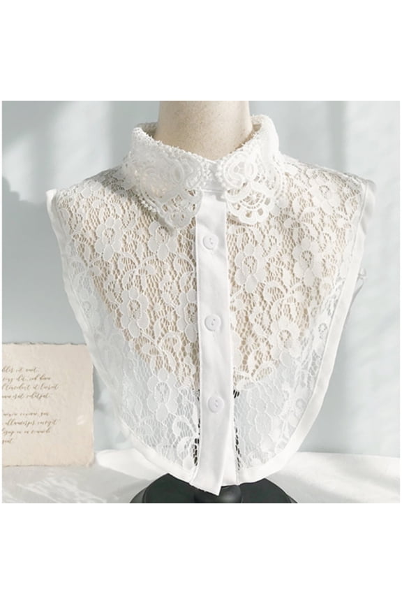 Lady's Fake Collar Half Shirt Blouse Detachable False Collar OL Joker Shirt Decorative Collar Collar Cuff Cotton Choker Tie False Lapel Point