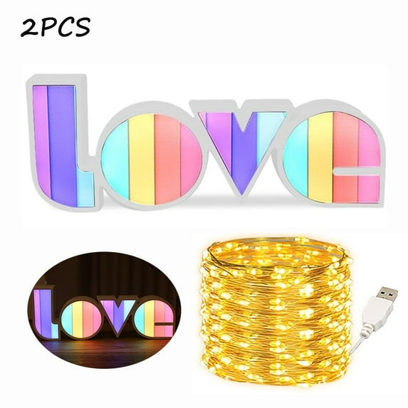 EIMELI Love Letter LED Neon Sign Wedding Party Decoration USB & Battery Powered Aesthetic Night Lights Wall Art Neon Lamps for Girls' Bedroom,Dorm,Bar,Valentine's Day, Birthday Gifts