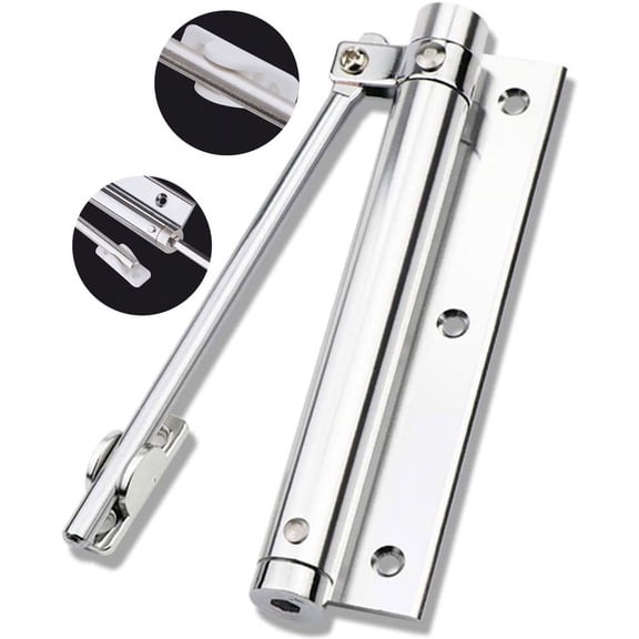 EIMELI Door Closer Adjustable Automatic Size Spring Closure for Residential and Commercial, Self-Closing for Middle-Weight Door(Aluminum Alloy)