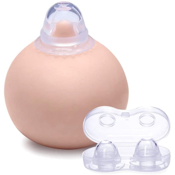 EIMELI Nipple Aspirator, Nipple Corrector, Nipplesuckers for Shy,2 Pack Silicone Nipple Corrector Painless Nipple Sucker Puller,Nipple Treatment Redress,Breastfeeding Aid for Pregnant Women