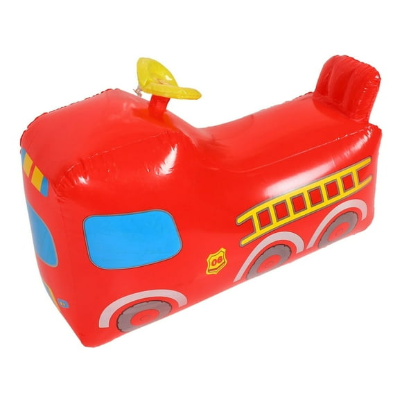 EIMELI Outdoor Inflatable Toy Cartoon Fire Engine Pool Inflatables Truck Foil Baby Red