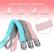 "EIMELI Pacifier Metal Clip (4 Pack) for Babies, Infants, and Toddlers - Unisex Modern Pacifier Holder for Binky, Soothie, Toys - Cute Durable Lightweight Baby Accessory"