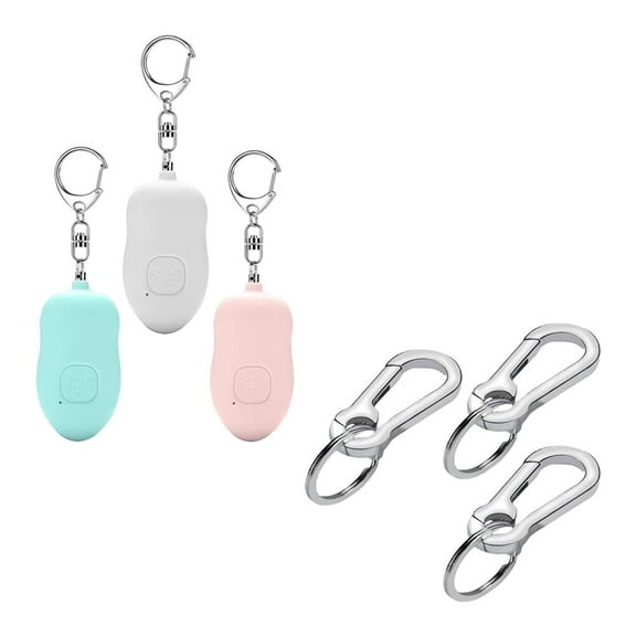 EIMELI 3Pcs Rechargeable Self Defense Keychain Alarm 140 dB Loud Emergency Personal Siren with LED Light SOS Safety Alert Device Key Chain for Women, Kids, Elderly