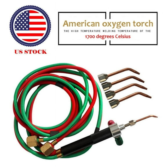 EIMELI Portable Victor Type Welding & Cutting Torch Kit Oxygen Acetylene Tote Carrier