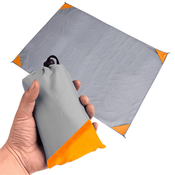 EIMELI Sand Free Beach Blanket, Extra Large Beach Mat, Big & Compact Sand Proof Mat Quick Drying, Lightweight & Durable With A Hook And 4 Ground Nails