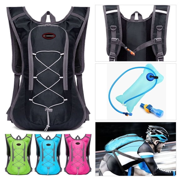 EIMELI Sport Vest Hydration Backpack 2L Water Bladder Bag For Cycling Hiking Running,Black