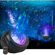 EIMELI Star Projector Night Lights, 3 in 1 Galaxy Projector Light, Sky Nebula/Moving Ocean Wave, Gift for Kids Adults for Bedroom/Party with Hi-Fi Stereo Bluetooth Speaker, Voice&Remote Control