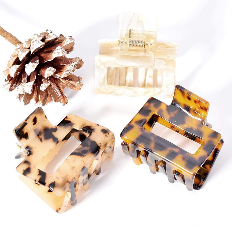 EIMELI Tortoise Shell French Style hair claw clip Medium  display picture 2
